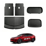 All-Weather TPE Floor Mats & Cargo Liners Set for Tesla Model YL 6-Seater 2026+