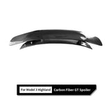GT Style Real Carbon Fiber Spoiler Wing for Tesla Model 3 – Sporty Aerodynamic Rear Trunk Upgrade