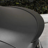 High-Performance Carbon Fiber Spoiler installed on black Tesla Model 3/Y