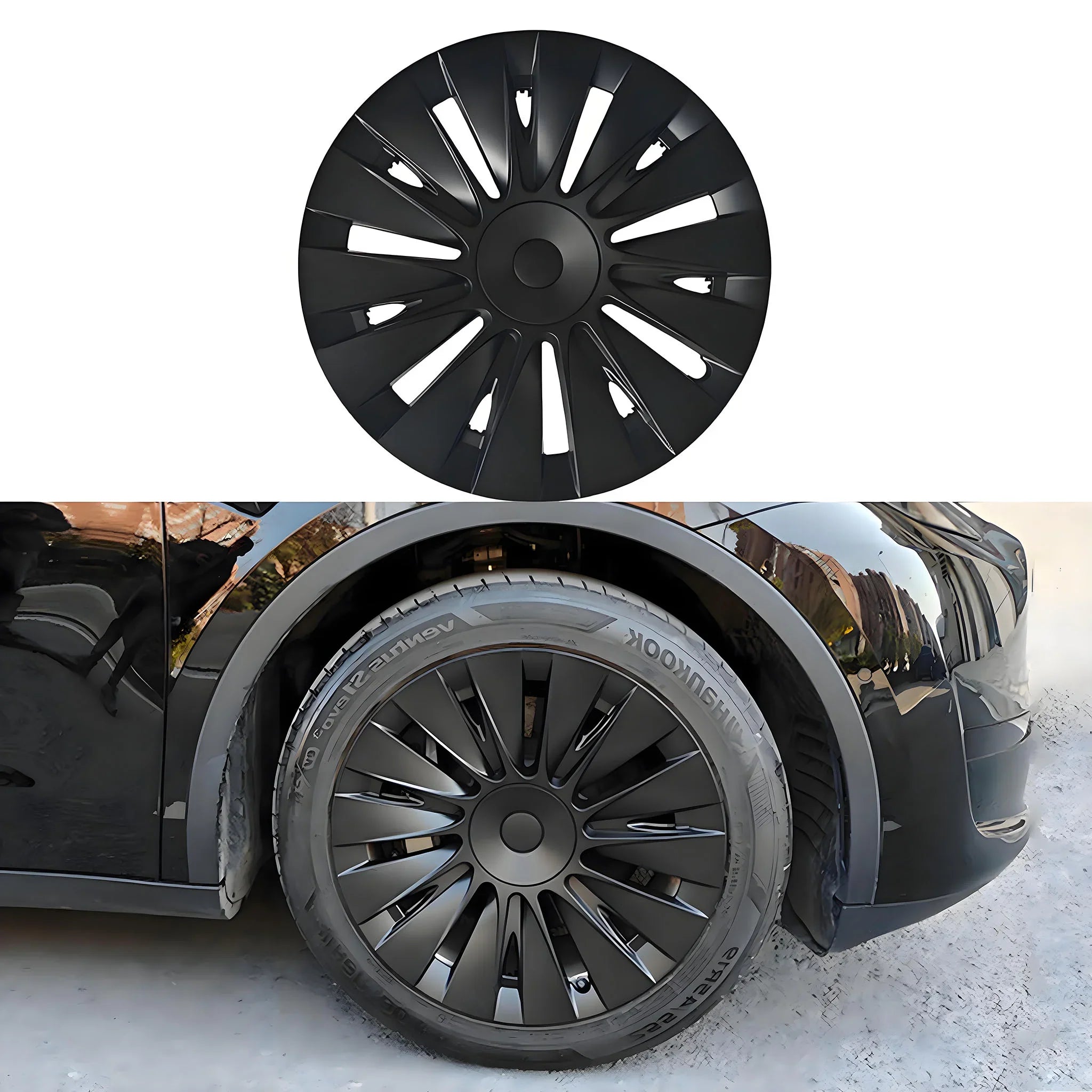 Induction Style Wheel Covers For Tesla Model Y 19" Gemini Wheels