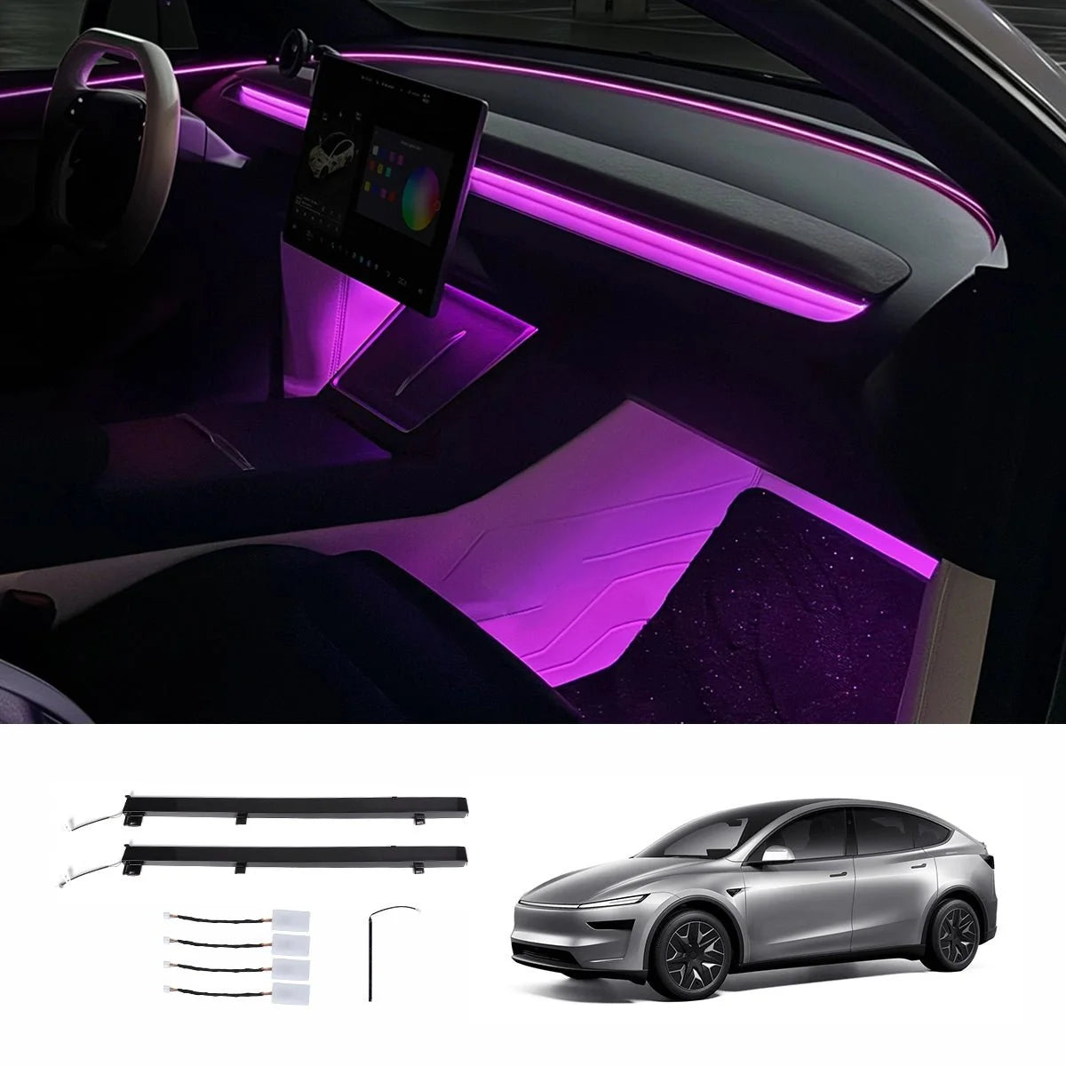 Interior RGB Ambient Lighting Kit for Tesla Model Y L 2026+