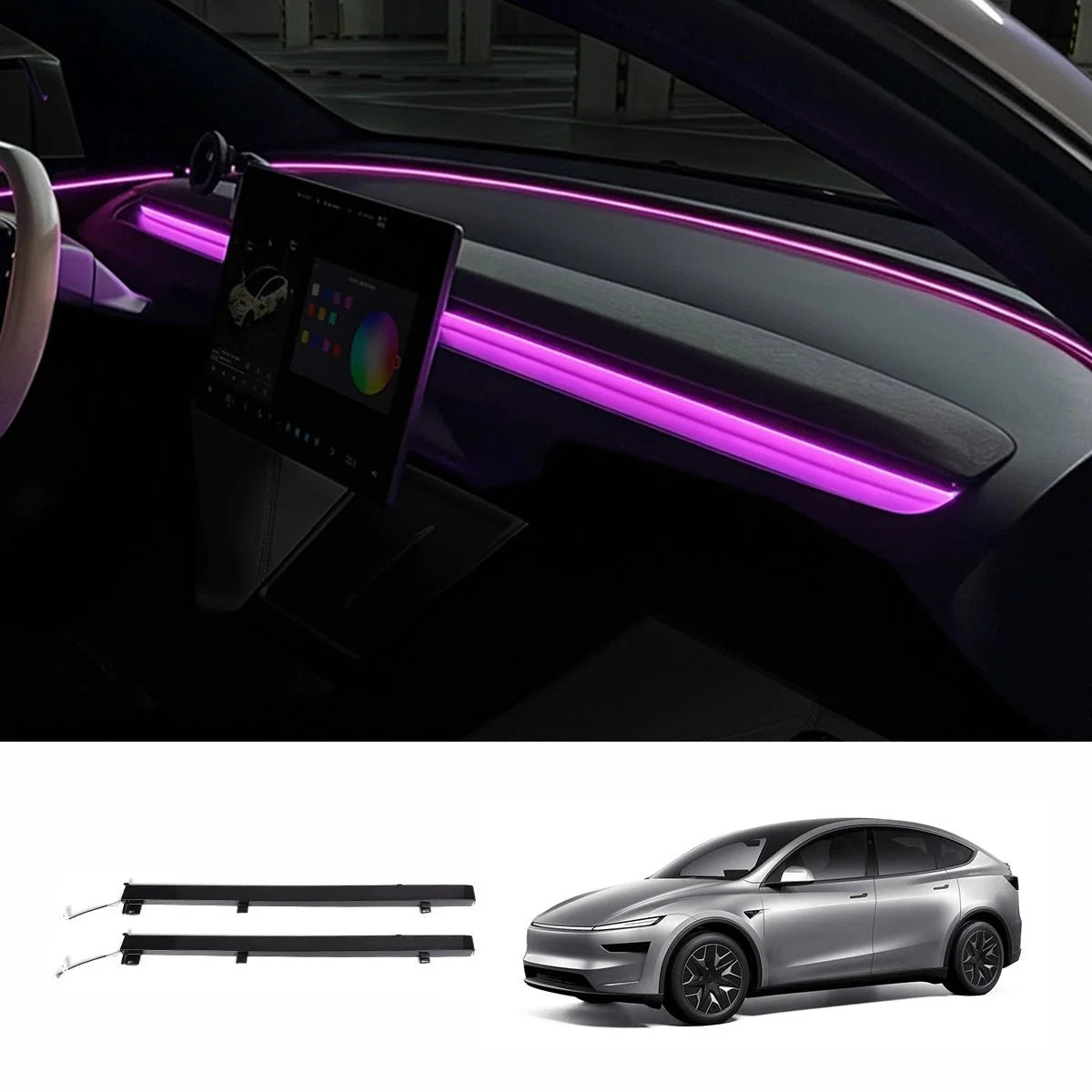 Interior RGB Ambient Lighting Kit for Tesla Model Y L 2026+