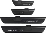 LED illuminated Welcome Pedal Door Sill Protector for Tesla Model 3