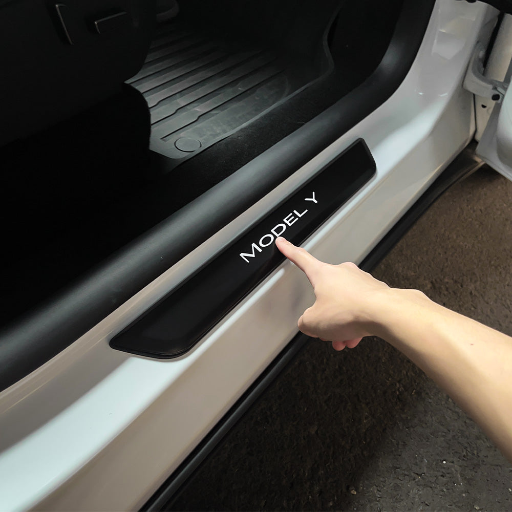 LED illuminated Welcome Pedal Door Sill Protector for Tesla Model Y