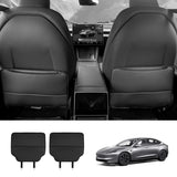 Nappa Leather Front Seat Back Kick Protectors for Tesla Model 3/Y/Y L 2024+ (2 PCS)