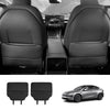 Nappa Leather Front Seat Back Kick Protectors for Tesla Model 3/Y/Y L 2024+ (2 PCS)