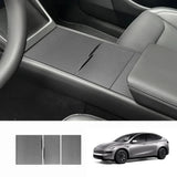 [Real Carbon Fiber] Center Console Panel Cover for Tesla Model YL 2026+