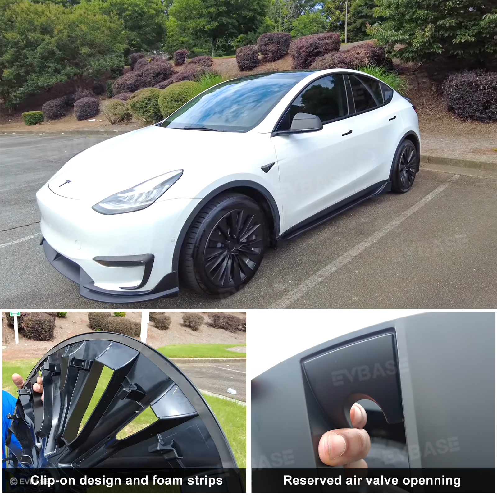 Tessgo 19" Turbine Style Full Wrapped Wheel Covers for Tesla Model Y