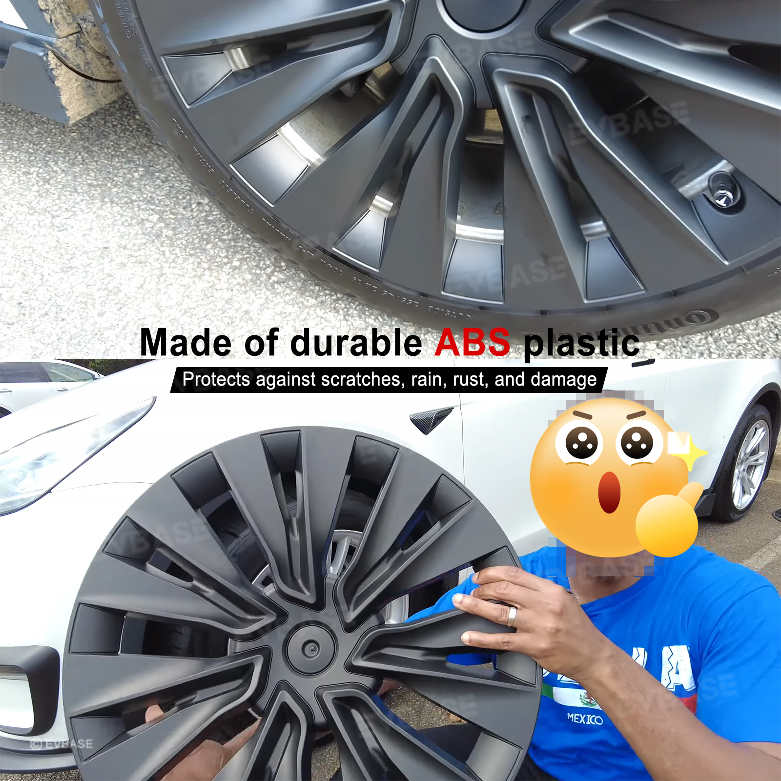 Tessgo 19" Turbine Style Full Wrapped Wheel Covers for Tesla Model Y