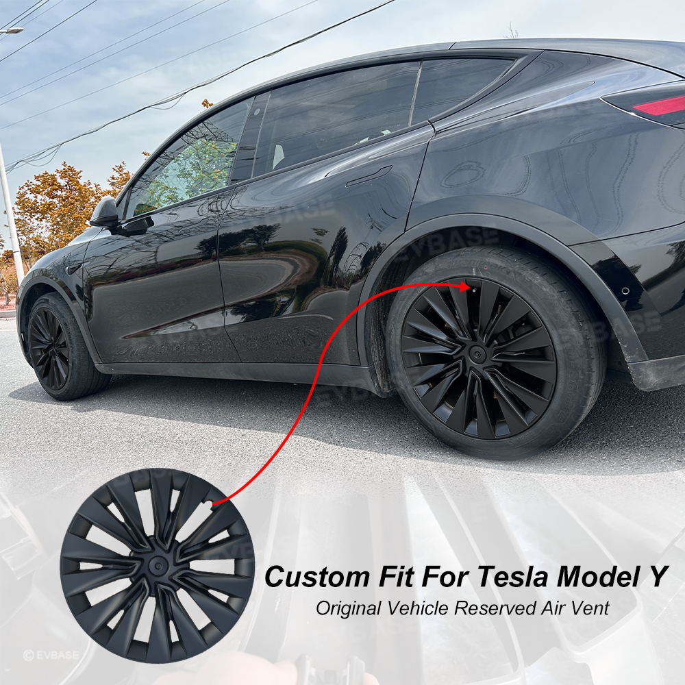 Tessgo 19" Turbine Style Full Wrapped Wheel Covers for Tesla Model Y
