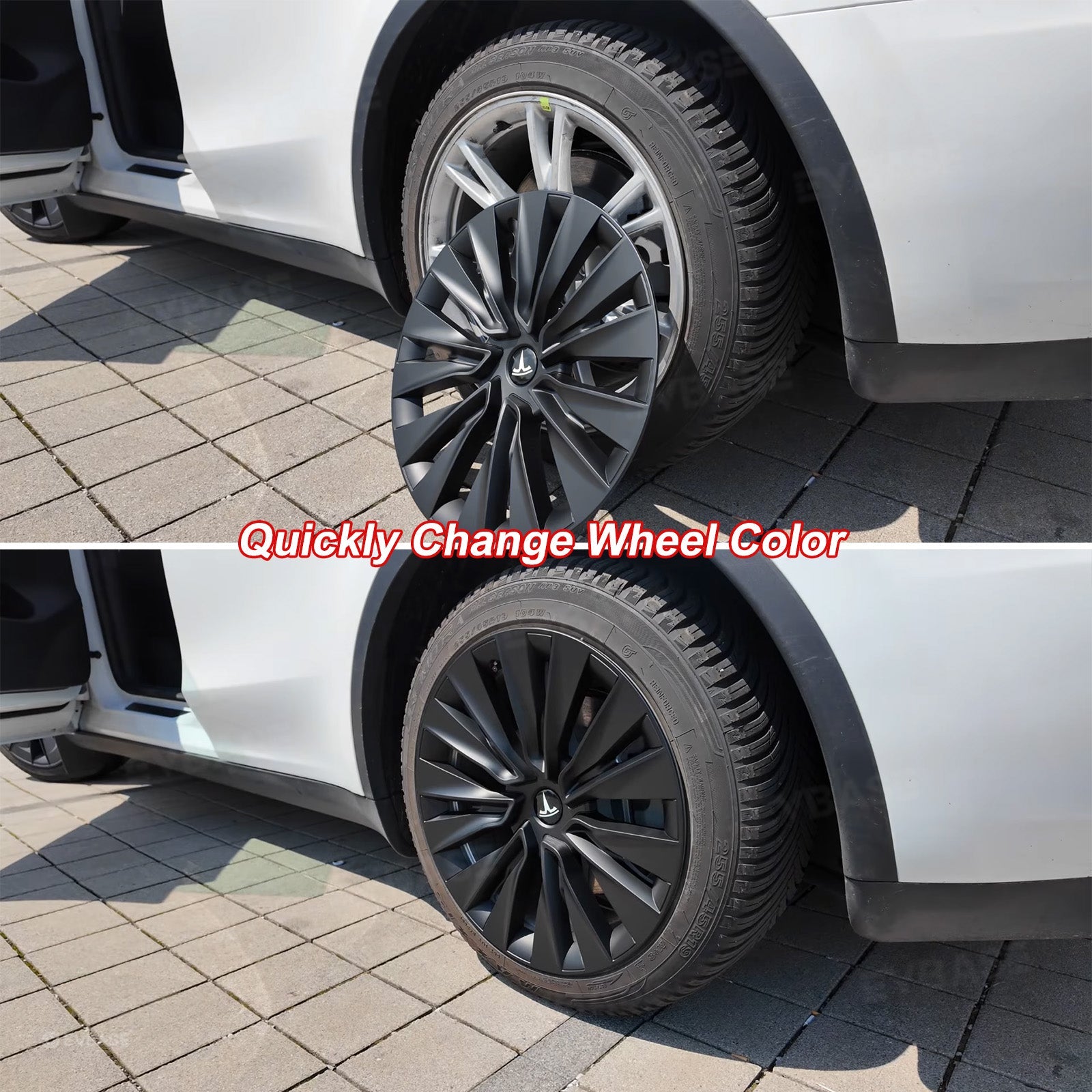 Tessgo 19" Turbine Style Full Wrapped Wheel Covers for Tesla Model Y