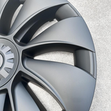Tessgo 19" Überturbine Style Wheel Covers for Model Y Juniper – Matte Black Hubcaps for Crossflow Wheels, OEM Fit Upgrade