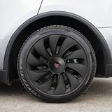 Tessgo 19" Überturbine Style Wheel Covers for Model Y Juniper – Matte Black Hubcaps for Crossflow Wheels, OEM Fit Upgrade