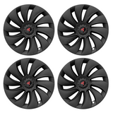 Tessgo 19" Überturbine Style Wheel Covers for Model Y Juniper – Matte Black Hubcaps for Crossflow Wheels, OEM Fit Upgrade