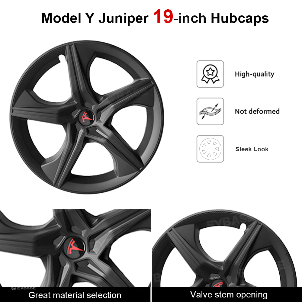 Tessgo Model Y Juniper 19" Wheel Covers Starfish Style Hubcaps for Tesla