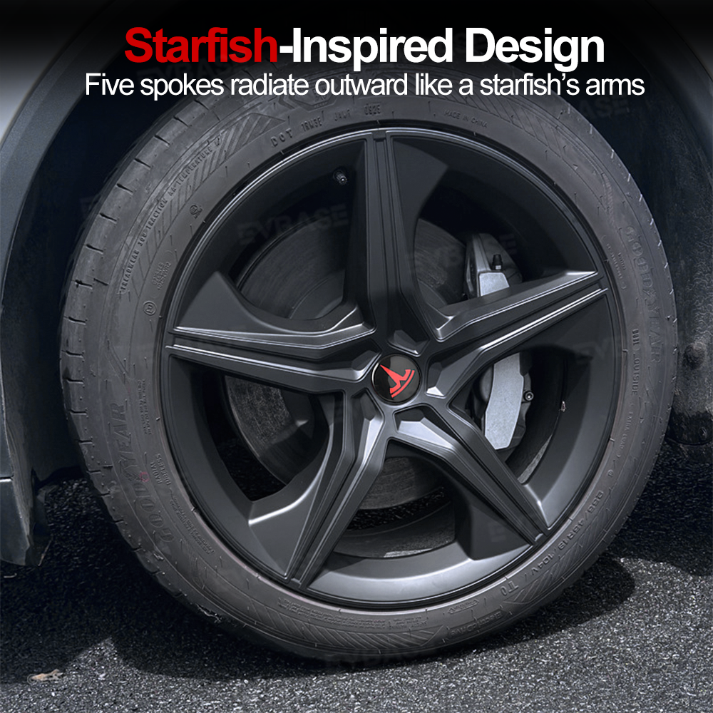 Tessgo Model Y Juniper 19" Wheel Covers Starfish Style Hubcaps for Tesla