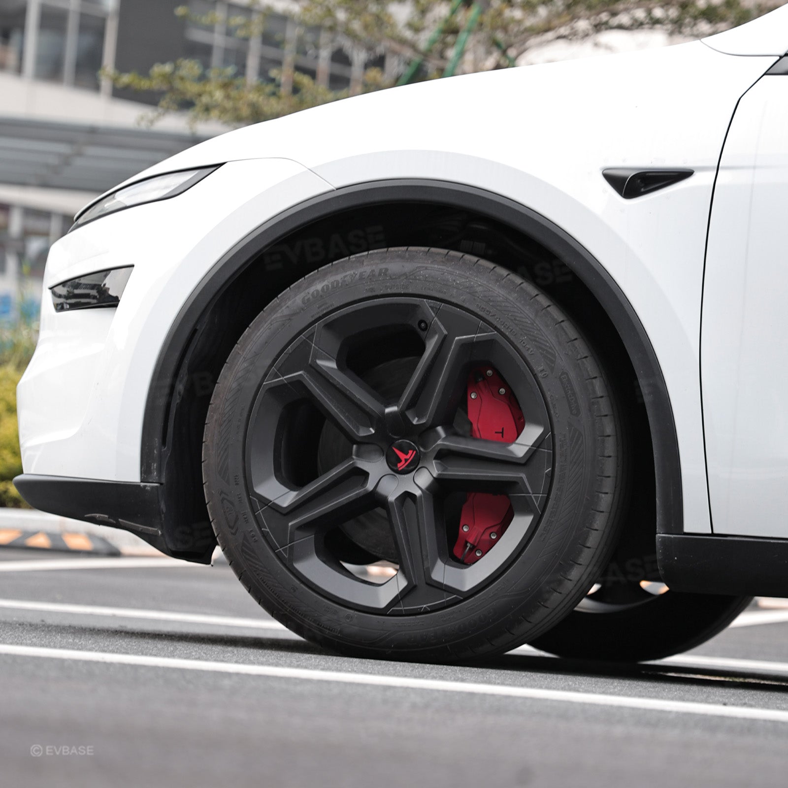 Tessgo "Nomad-Armor" 19" Futuristic Off-Road Wheel Covers for Model Y Juniper