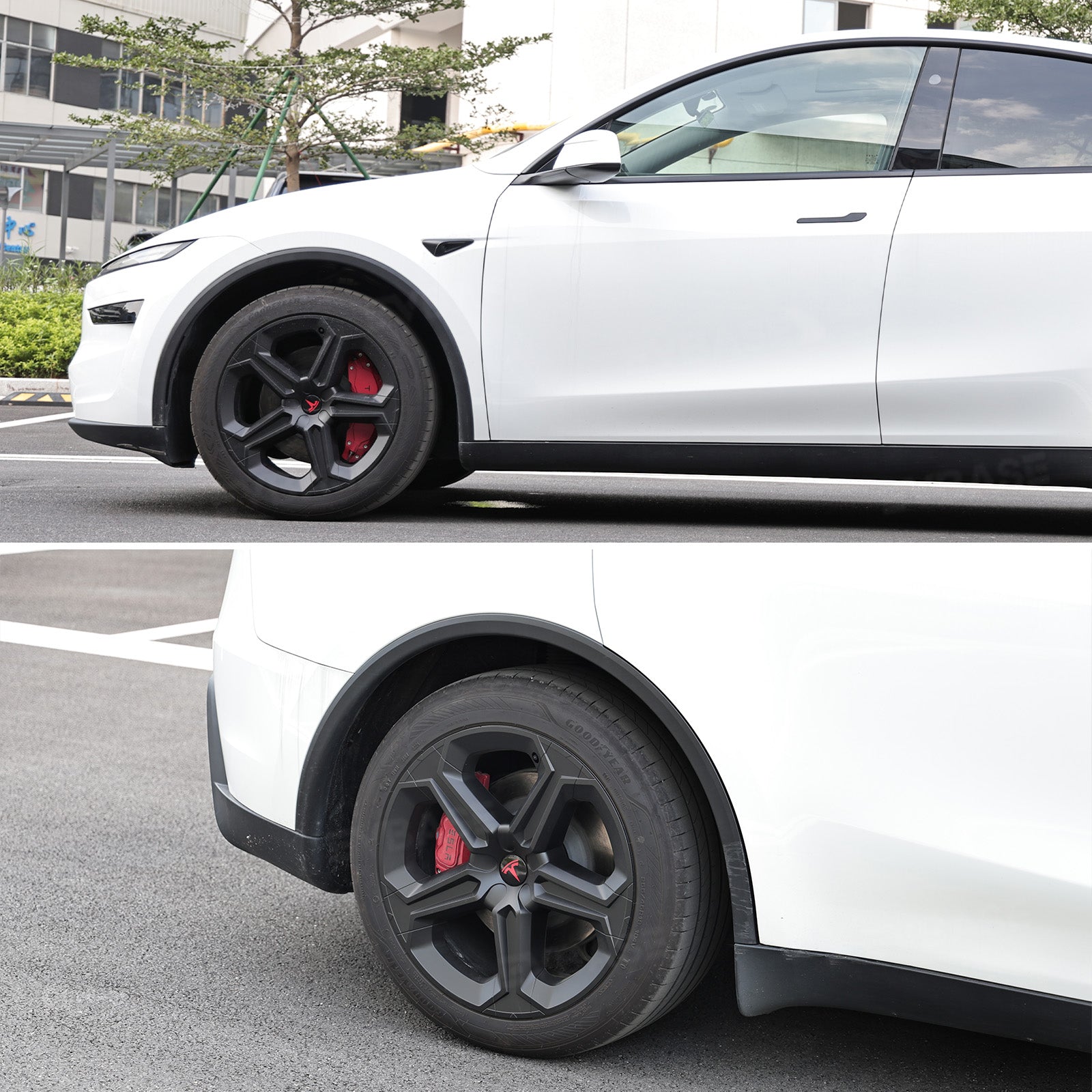 Tessgo "Nomad-Armor" 19" Futuristic Off-Road Wheel Covers for Model Y Juniper