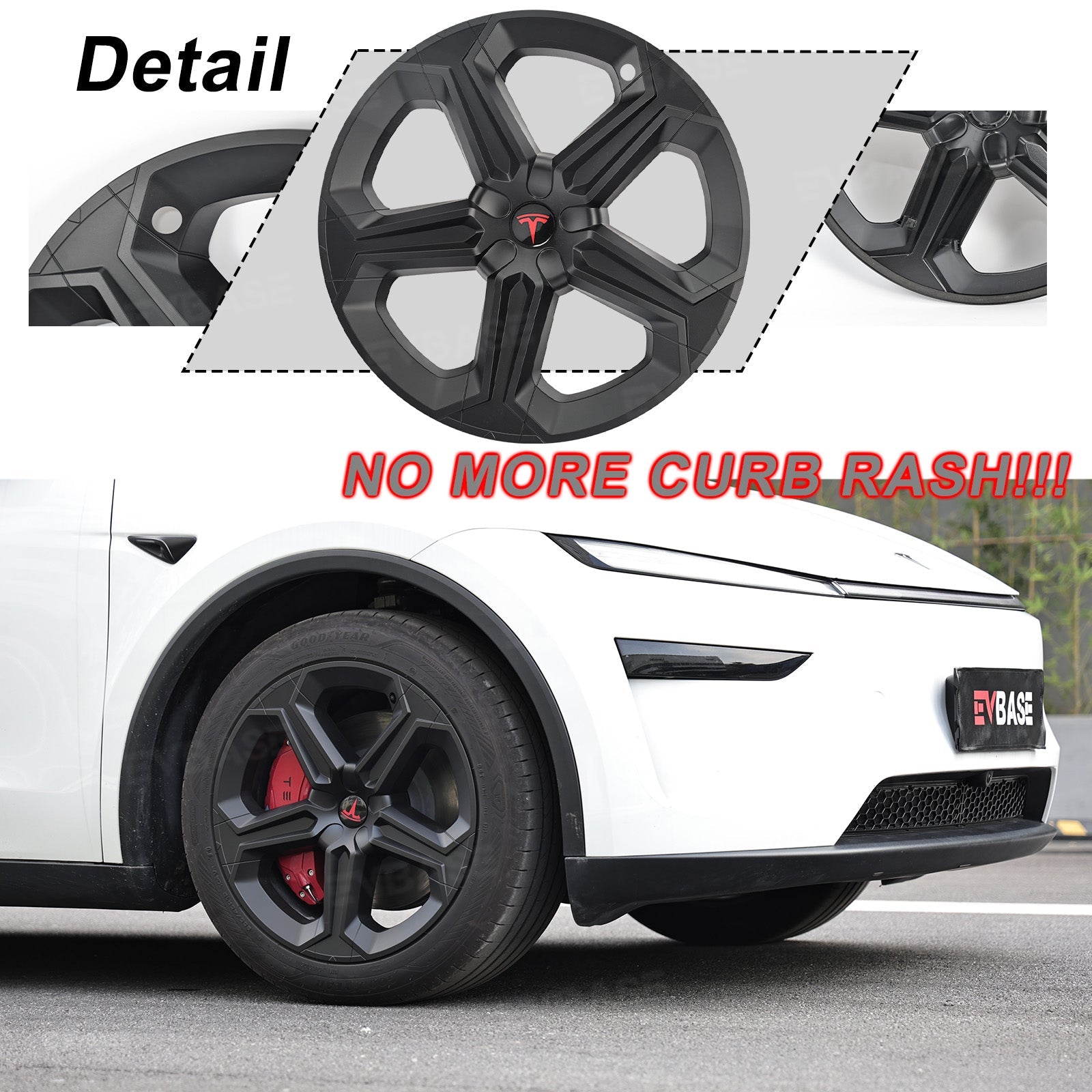 Tessgo "Nomad-Armor" 19" Futuristic Off-Road Wheel Covers for Model Y Juniper