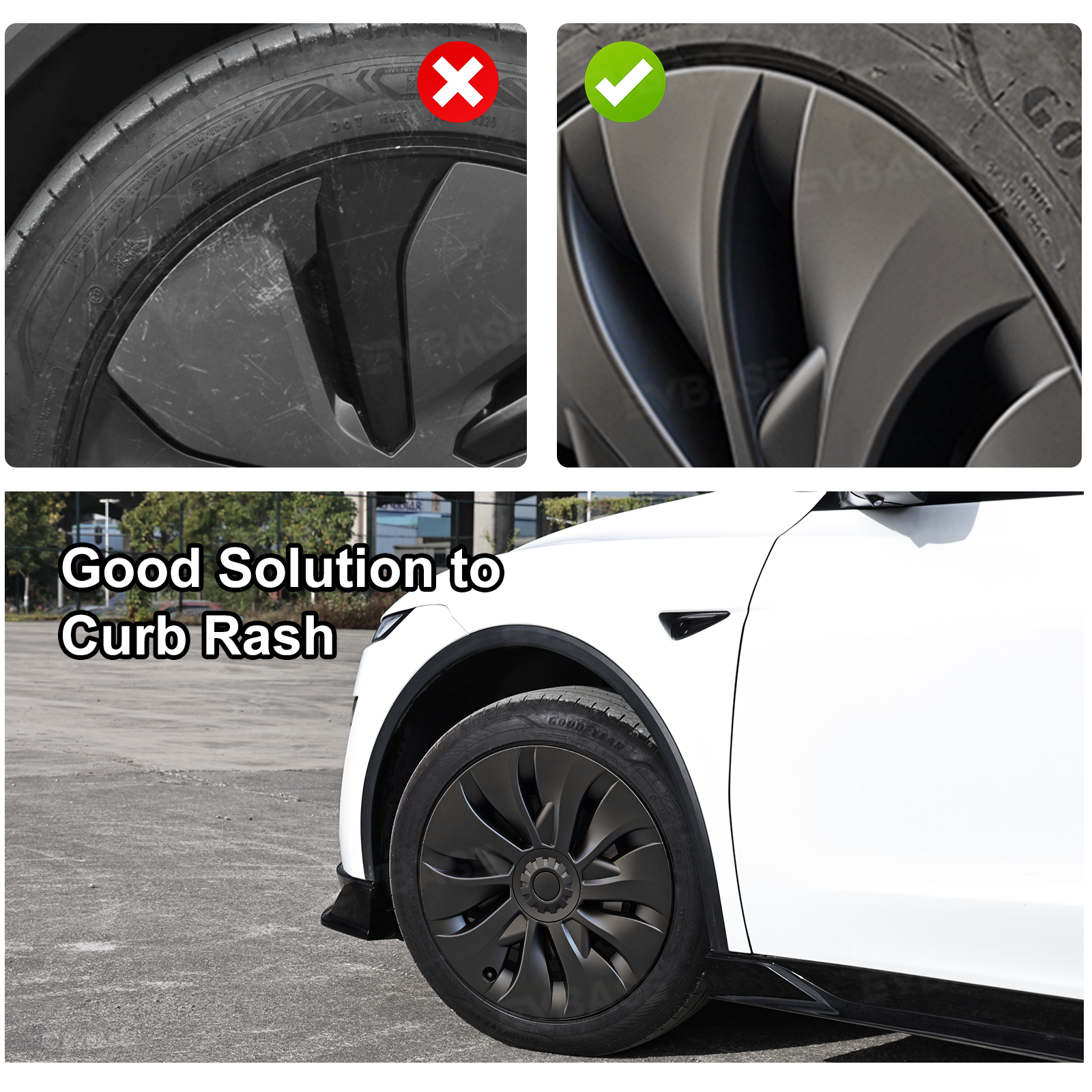 Tessgo 19" Aero Style Wheel Covers for Tesla Model Y Juniper (4PCS)