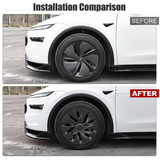 19" Aero Style Wheel Covers for Model Y Juniper Matte Black