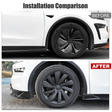 Induction Style 19" Wheel Covers for Model Y Juniper Matte Black Set of 4