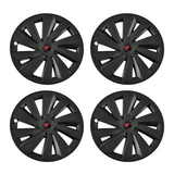 Induction Style 19" Wheel Covers for Model Y Juniper Matte Black Set of 4