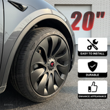Tessgo 20" Überturbine Style Wheel Covers for Tesla Model Y Juniper (Helix 2.0)