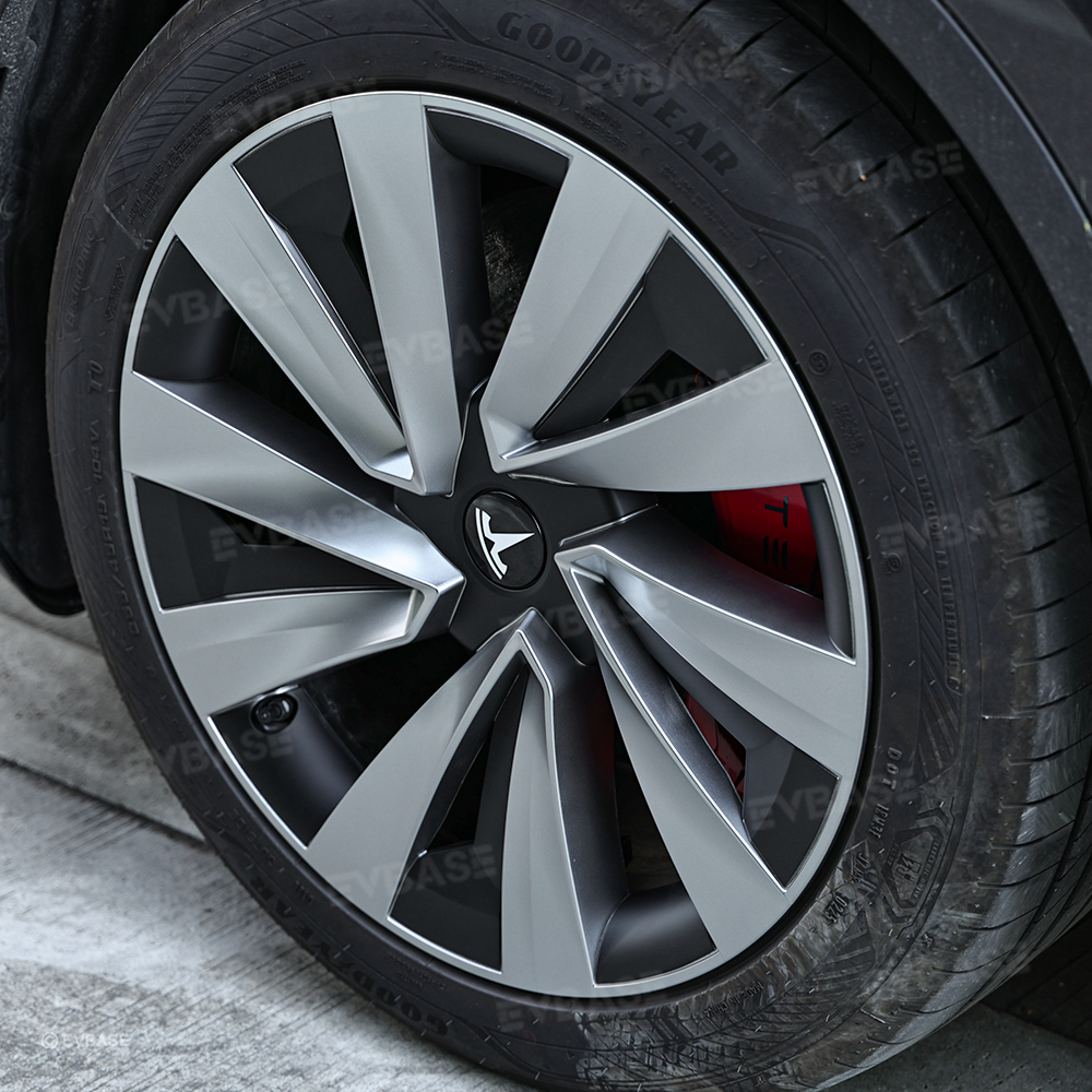 Tessgo "Helix-Aero" 19" Spiral Style Wheel Covers for Tesla Model Y Juniper 4PCS