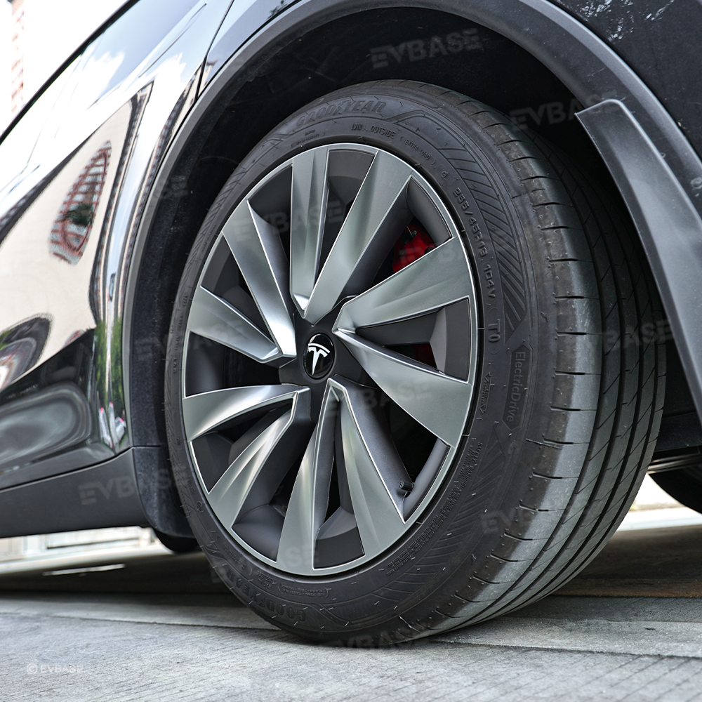 Tessgo "Helix-Aero" 19" Spiral Style Wheel Covers for Tesla Model Y Juniper 4PCS