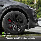Model Y Juniper 19 Inch Wheel Covers for Tesla Crossflow Wheels Spiral Style Aero Hubcaps 4PCS