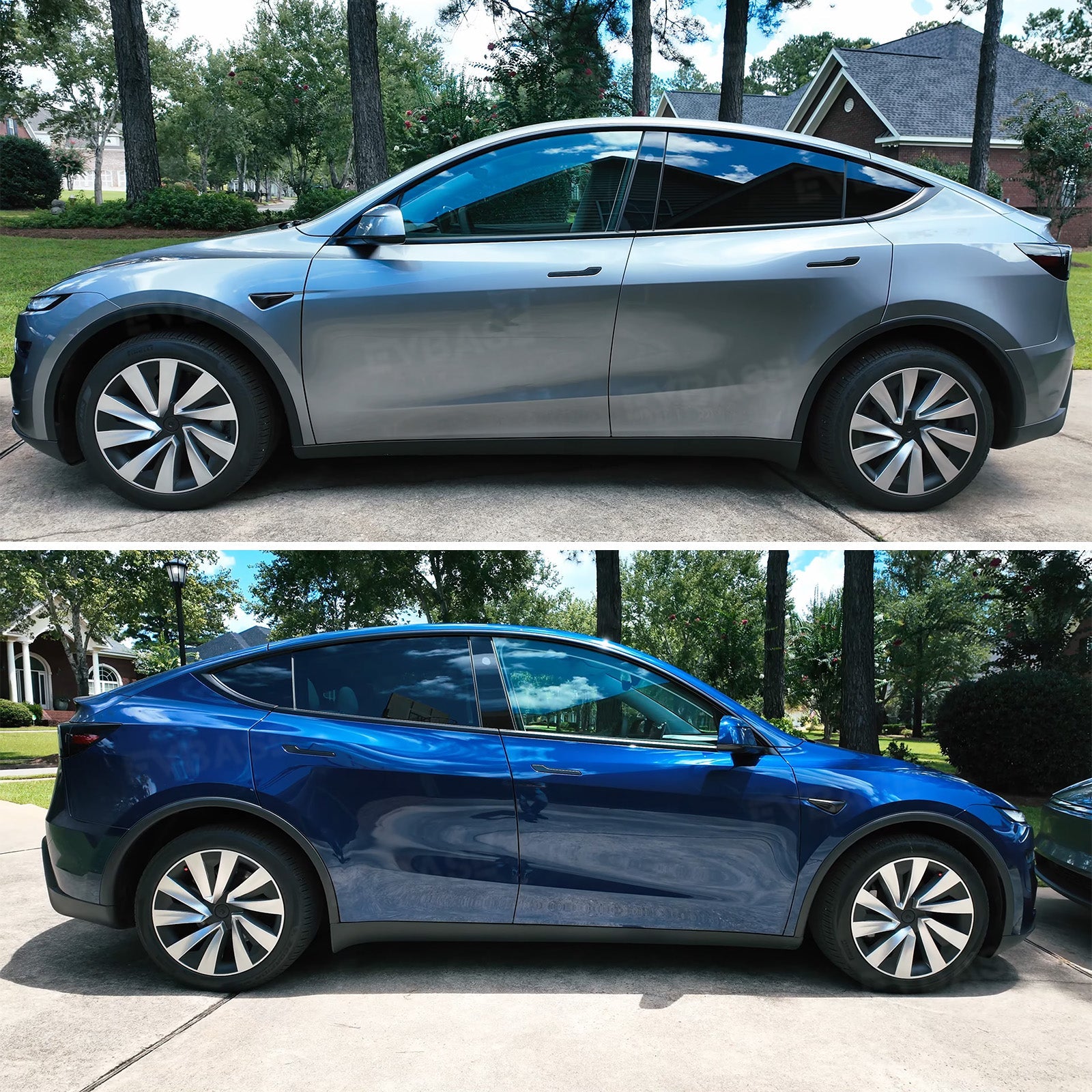 Tessgo "Helix-Aero" 19" Spiral Style Wheel Covers for Tesla Model Y Juniper 4PCS