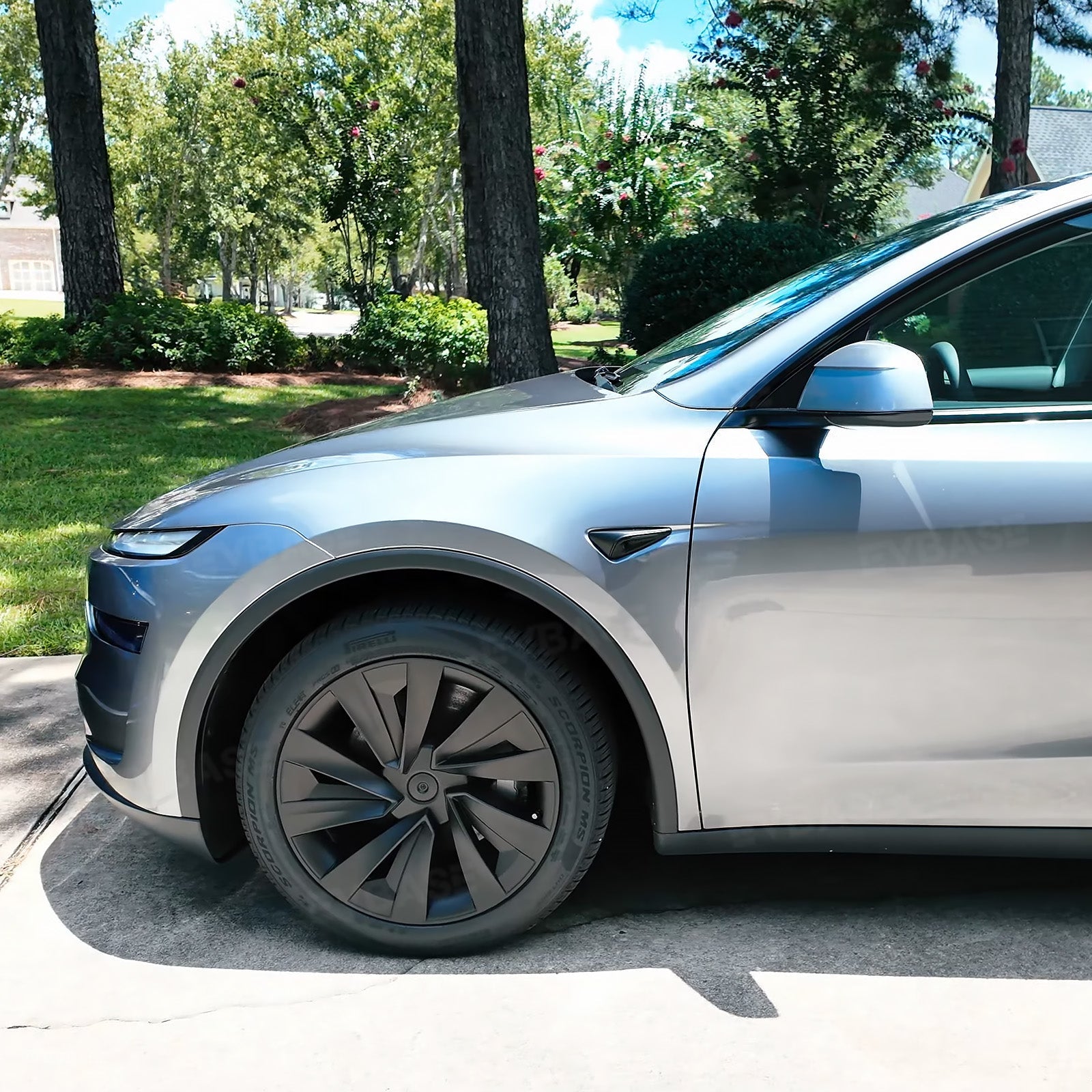 Tessgo "Helix-Aero" 19" Spiral Style Wheel Covers for Tesla Model Y Juniper 4PCS