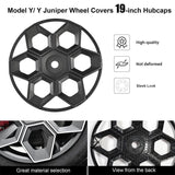 Model Y/ Y Juniper Wheel Covers 19 Inch Hex Wedge Hubcaps Honeycomb Wheels Style for Tesla