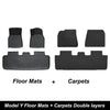 Teego All Weather Floor Mats Full Set for Tesla Model Y Right Hand Drive