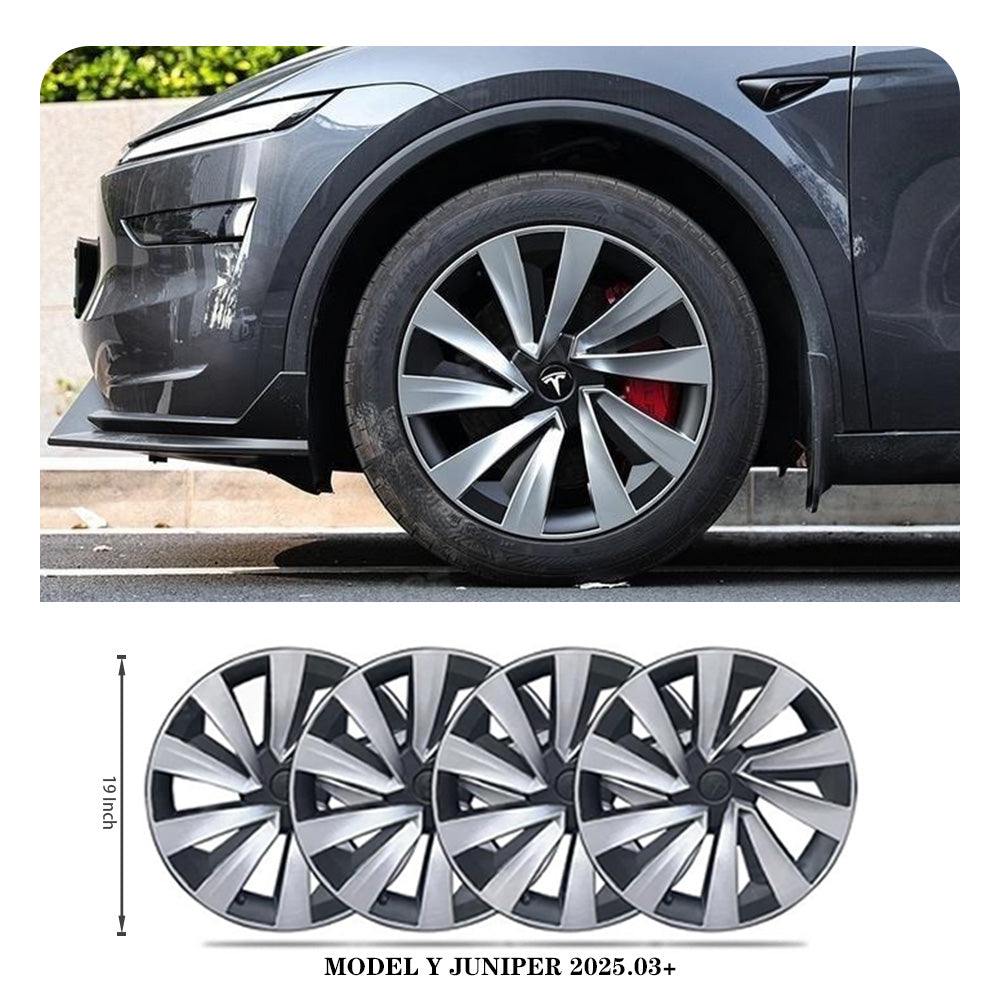 Spiral Aero 19" Wheel Covers for Model Y Juniper 2025.03+