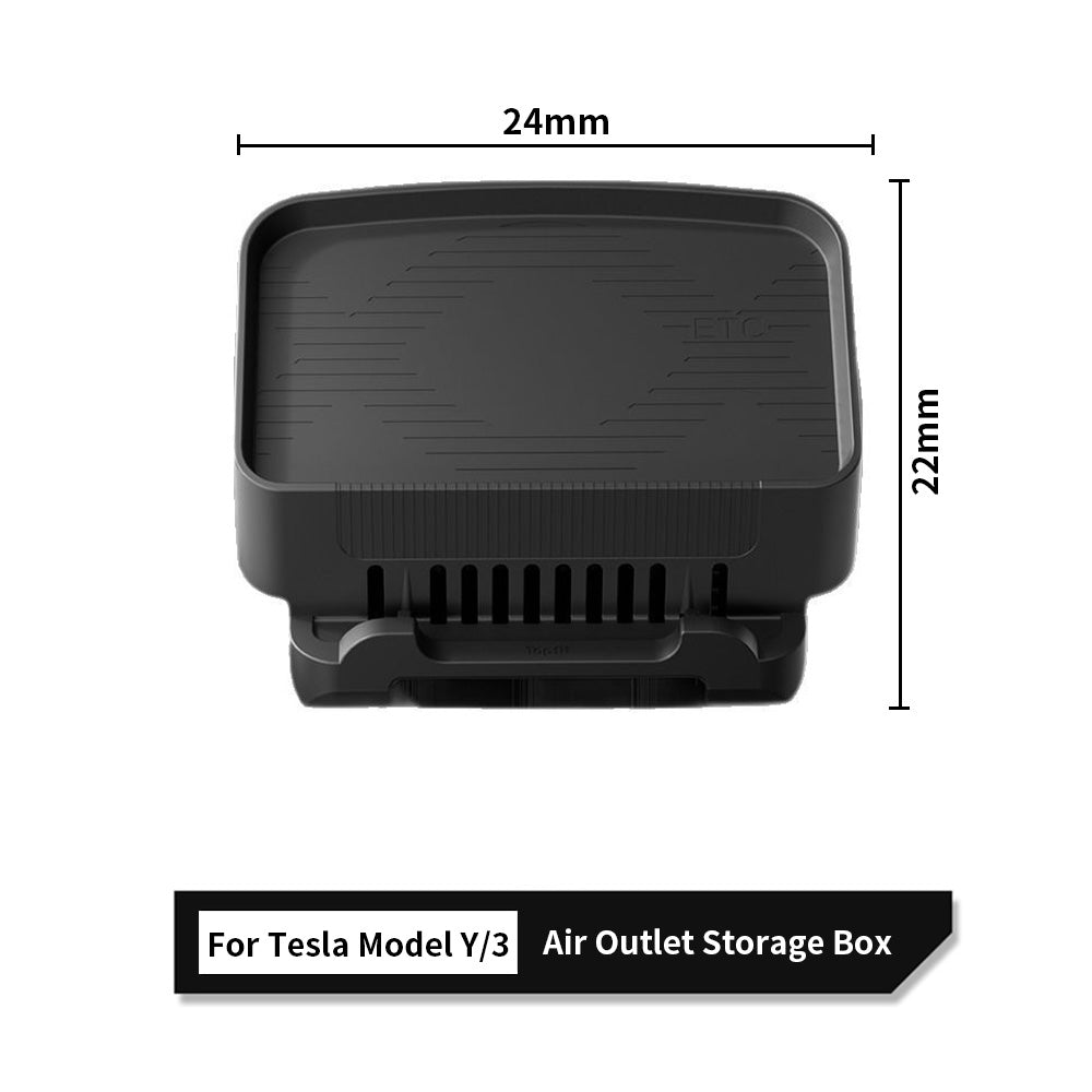 Multi-Function Phone Holder & Tray for Tesla Model 3 & Y – Premium TPE Interior Organizer