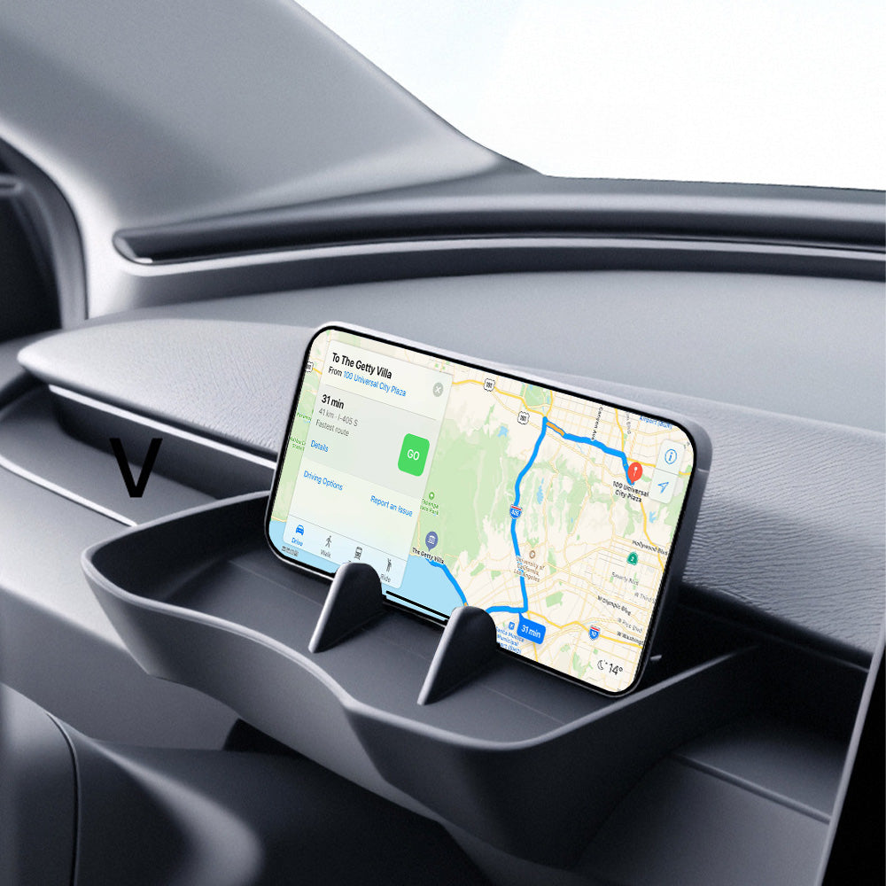 Multifunctional Phone Holder Tray for 2024+ Tesla Model 3 Highland & 2026 Model Y Juniper