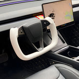 Bundle: Model 3 Highland Yoke Style Steering Wheel & Screen Swivel Mount Set