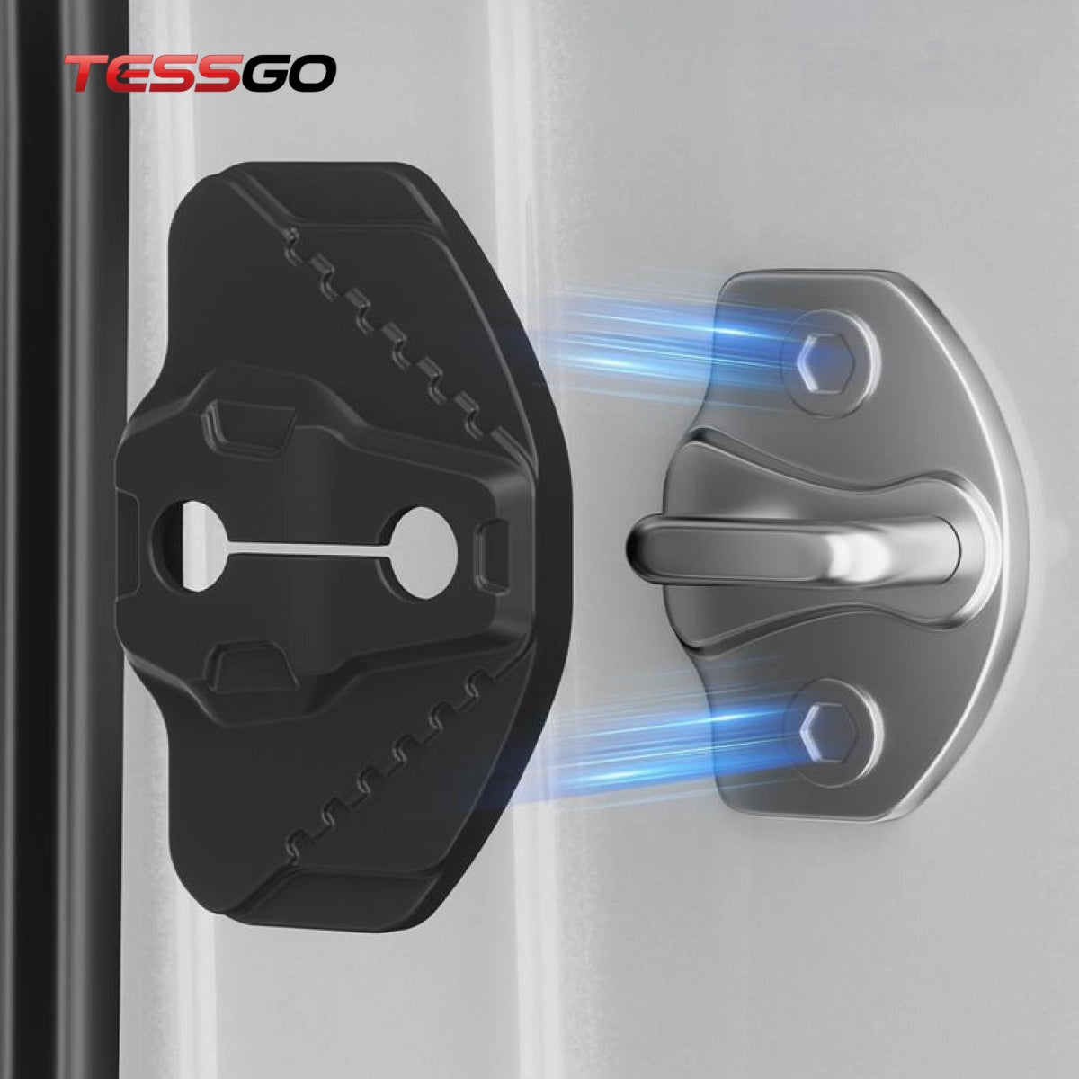Magnetic Silicone Noise Reduction Door Latch Cover for Tesla Model 3/Y/Y L