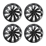 Nova-Style Wheel Covers for Tesla Model 3 (2017–2023.09) – 18” Aero Wheels – Matte Black & Silver – OEM-Fit Rim Protectors