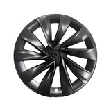 Nova-Style Wheel Covers for Tesla Model 3 (2017–2023.09) – 18” Aero Wheels – Matte Black & Silver – OEM-Fit Rim Protectors