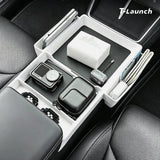 Center Console Upper Organizer Tray with Side Storage Pockets for Tesla Model 3/Y/Y L 2024+