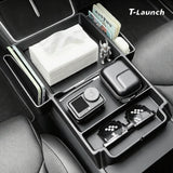 Center Console Upper Organizer Tray with Side Storage Pockets for Tesla Model 3/Y/Y L 2024+