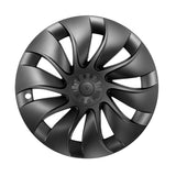 Front view of Performance Uberturbine Style Wheel Covers for Tesla Model Y Juniper 20" Helix 2.0 Wheels