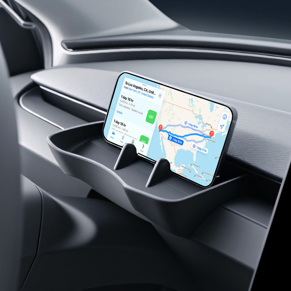 Multifunctional Phone Holder Tray for 2024+ Tesla Model 3 Highland & 2026 Model Y Juniper