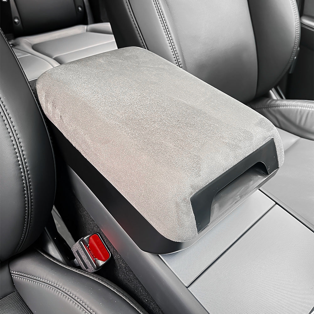 Alcantara Center Armrest with Drawers for Tesla Model Y Juniper 2025+