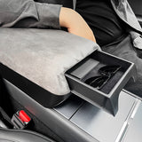 Alcantara Center Armrest with Drawers for Tesla Model Y Juniper 2025+