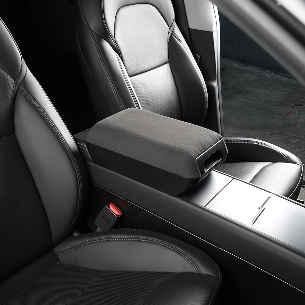 Plush Center Armrest with Drawers for Tesla Model Y Juniper 2025+