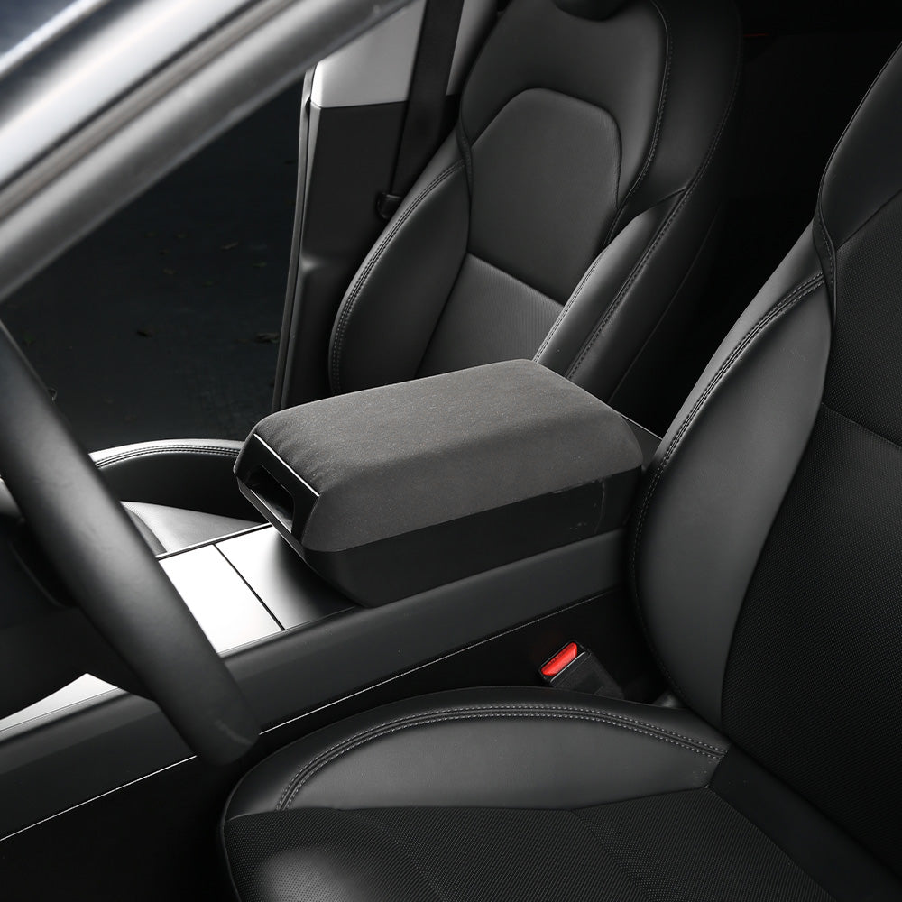 Plush Center Armrest with Drawers for Tesla Model Y Juniper 2025+